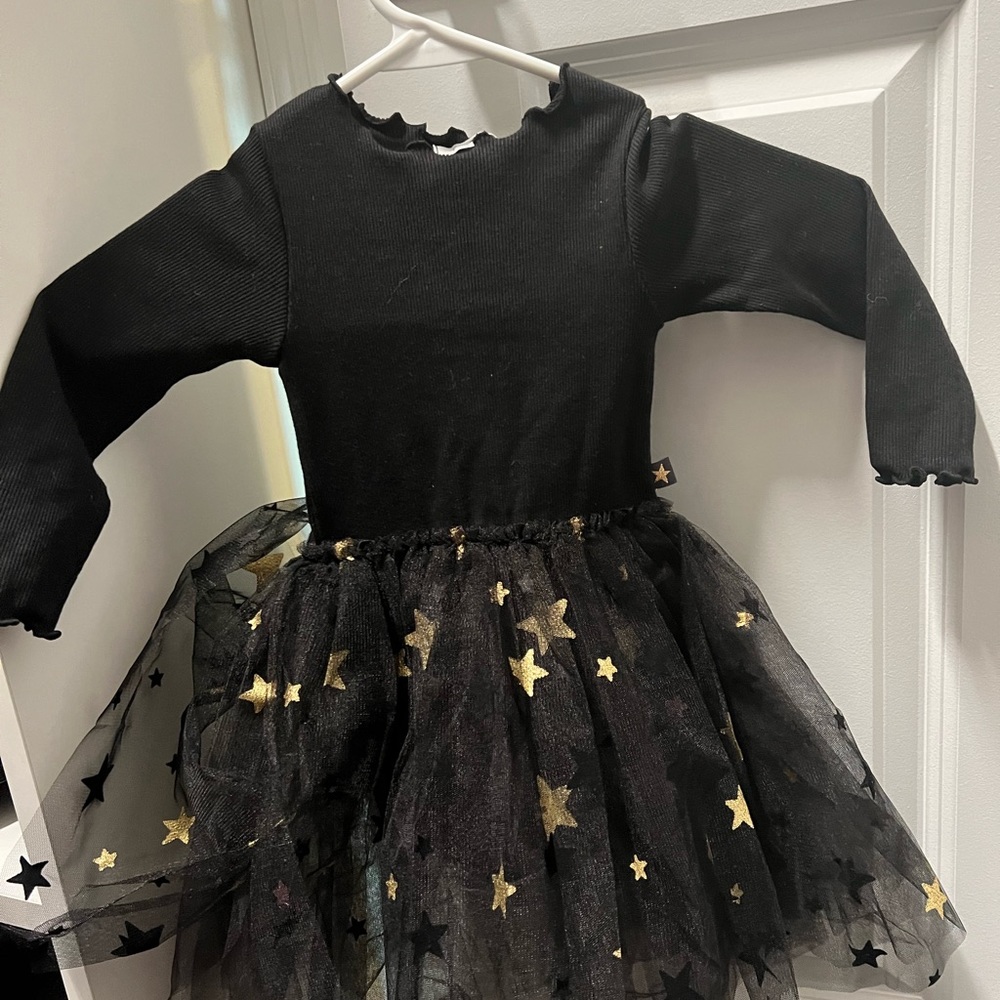 PETITE HAILEY tutu dress . NWT!! Black with gold stars . Size 2 - Picture 2 of 2